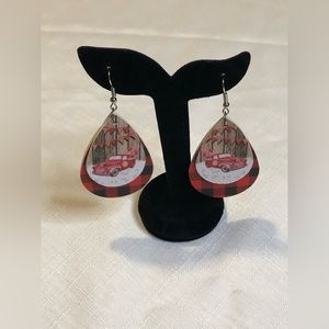 NEW Christmas Red Truck Earrings
